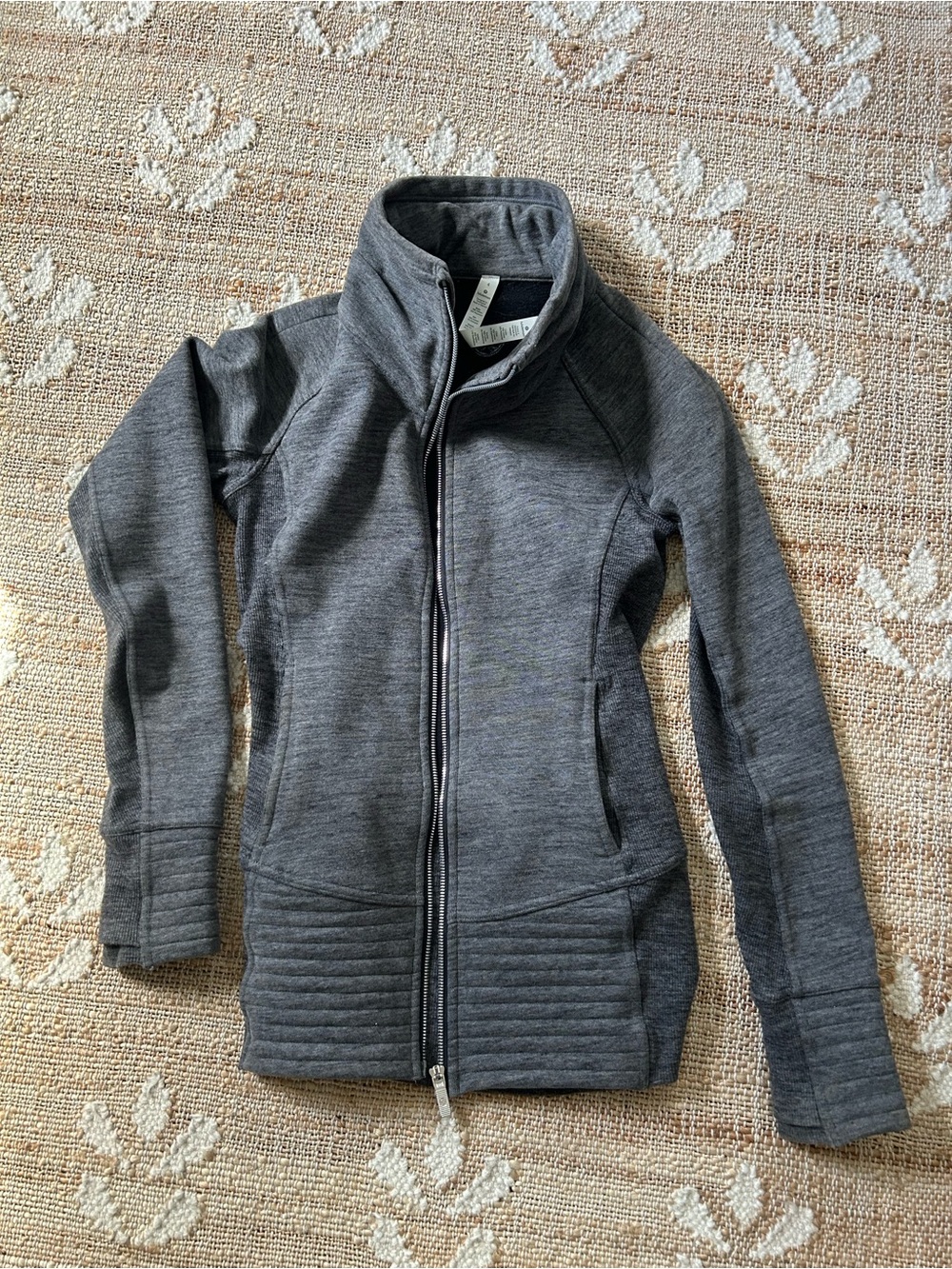 lululemon athletica Heathered Light Grey Bomber Jacket